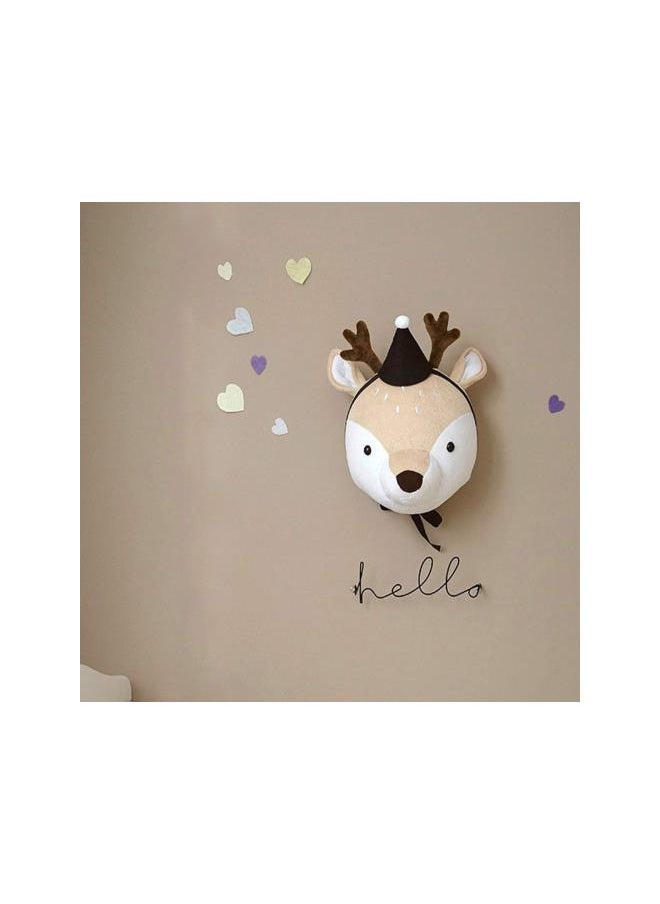 Generic - Wall Decor, Animal Head Wall Hanging for Baby Nursery Decor Elephant/Deer Head/Rabbit Stuffed Toys Gifts for Kids Bedroom or Playroom - Image 1