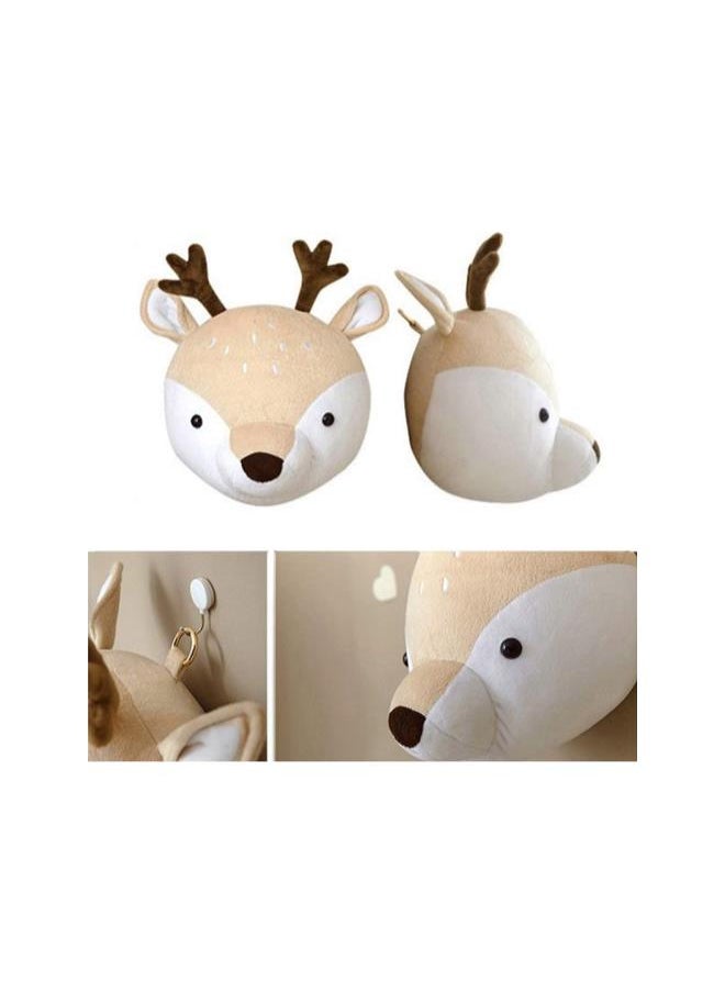 Generic - Wall Decor, Animal Head Wall Hanging for Baby Nursery Decor Elephant/Deer Head/Rabbit Stuffed Toys Gifts for Kids Bedroom or Playroom - Image 1