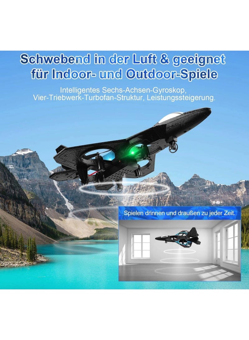 RC Aeroplane 2.4GHz Remote Controlled Aeroplane L0712 Quadcopter Floating Fighter Plane RC Aeroplane RTF for Beginners, Children and Adults, APlane Toy with Coloured Lights USB Charging - Image 5