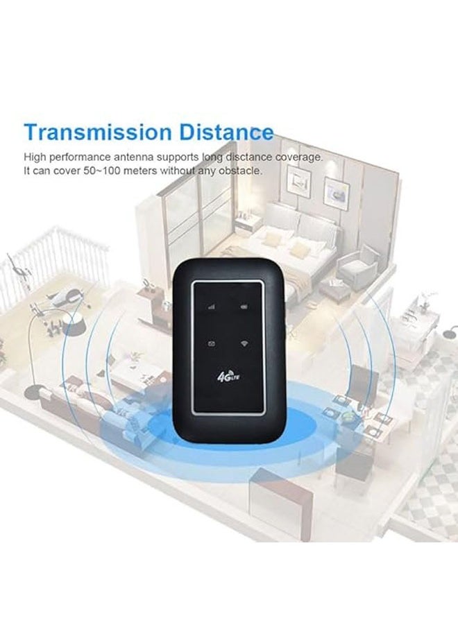 General - 4G LTE wireless adapter for all 4G 5G SIM networks Plug and play 4G data card with speeds up to 150Mbps and 2100mAh rechargeable battery WiFi hotspot - Image 1