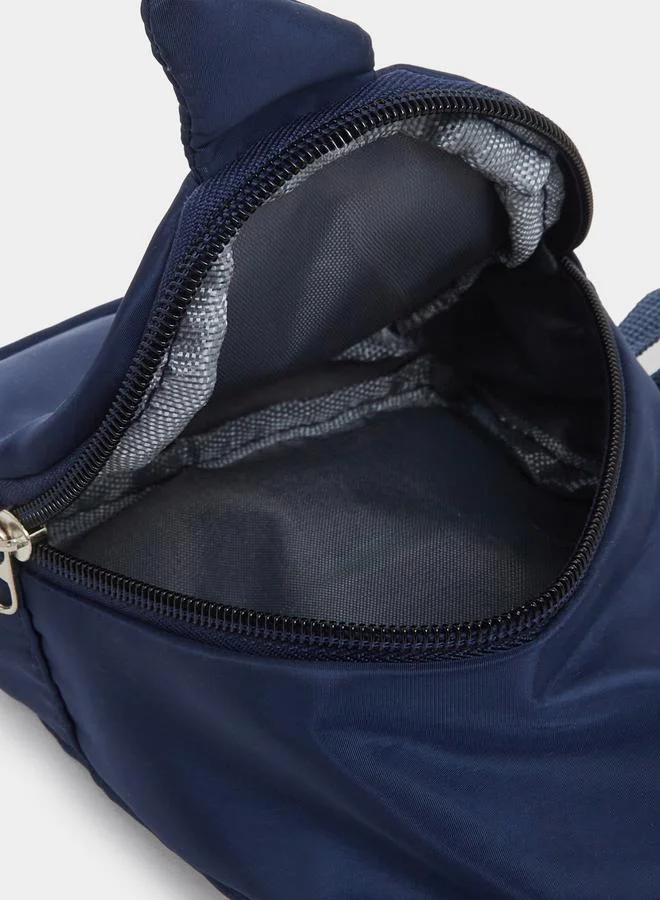 Styli Styli Graphic Print Chest Bag with Zip Closure