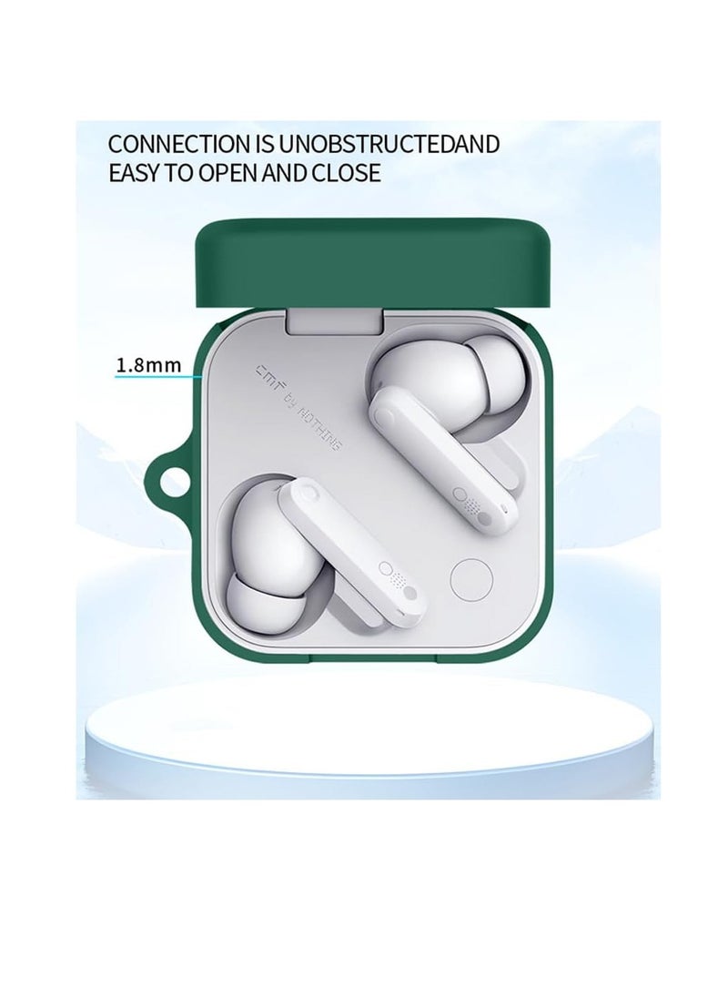 Generic - Cover Compatible with CMF By Nothing Buds Pro 2, Soft Silicone, Scratch-Resistant, Bluetooth Headphone Box Protective Case Compatible with CMF By Nothing Buds Pro 2.Green - Image 1