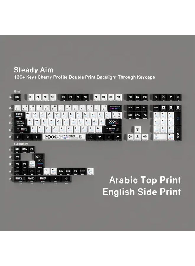 Mechanical Keyboard Keycaps Double Print DE Cherry Profile PBT Dye Sub Side Shine Through Keycap Set For ISO ANSI Layout Wooting Rainy75 Hi75 Hi98 Only Keycaps - Image 4