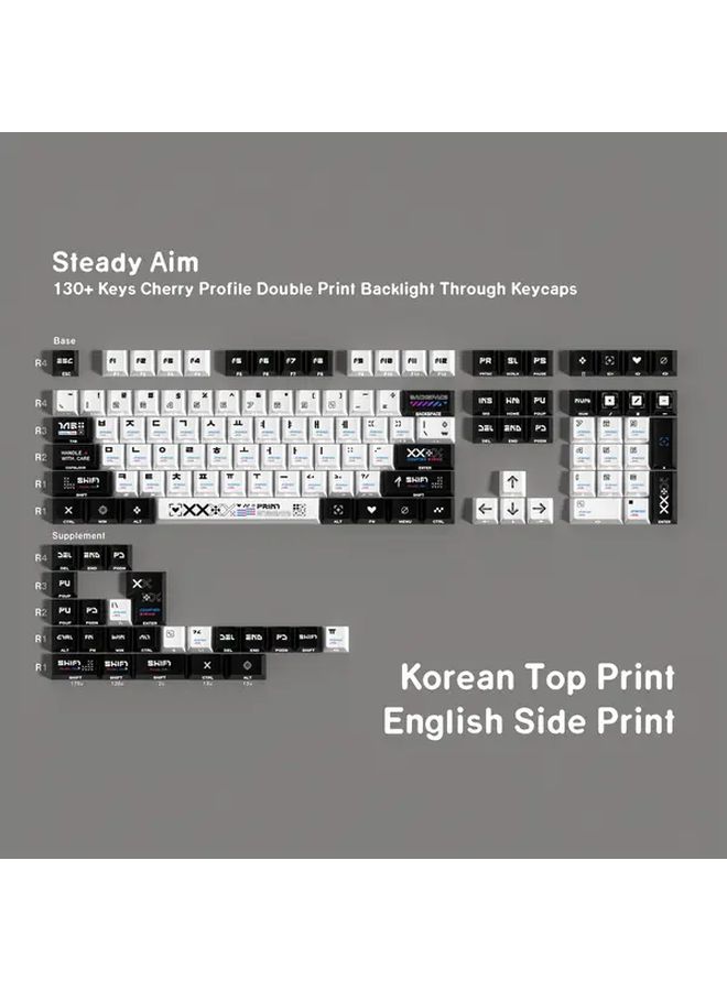 Mechanical Keyboard Keycaps Double Print DE Cherry Profile PBT Dye Sub Side Shine Through Keycap Set For ISO ANSI Layout Wooting Rainy75 Hi75 Hi98 Only Keycaps - Image 2