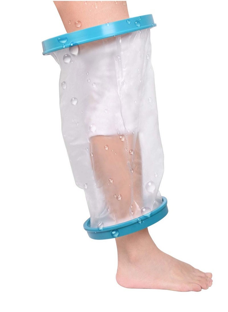 Waterproof Cast Cover for Shower Knee, Knee Cast Cover for Showering, Waterproof Knee Cast Protector for Leg Watertight Protection Keep Dry in Shower Bath Or Swimming for Wounds  Bandages - Image 1