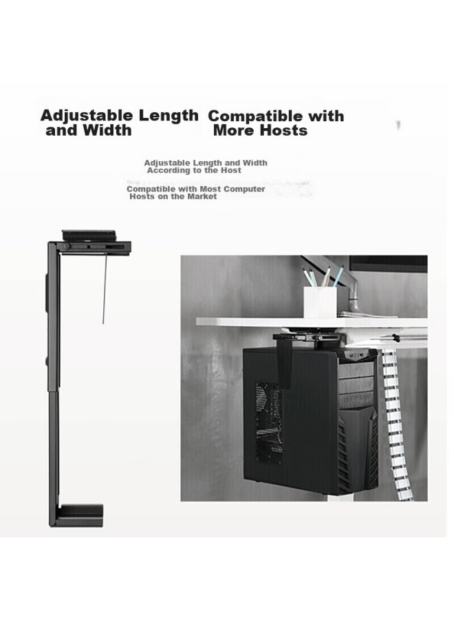 Brateck Beihu Computer Tower Stand, Tower Bracket, Adjustable Height Desktop Computer Case Stand, Desktop Storage Rack Apk40 - Image 3
