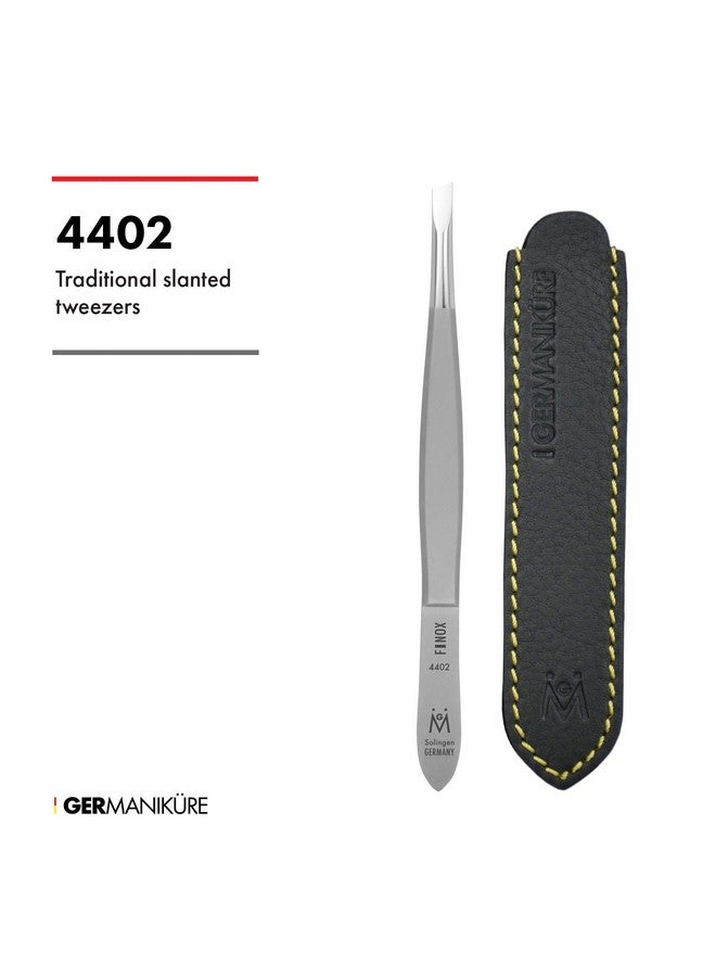 GERMANIKURE Slanted Tweezers in Leather Case - Made in Solingen Germany - Image 2