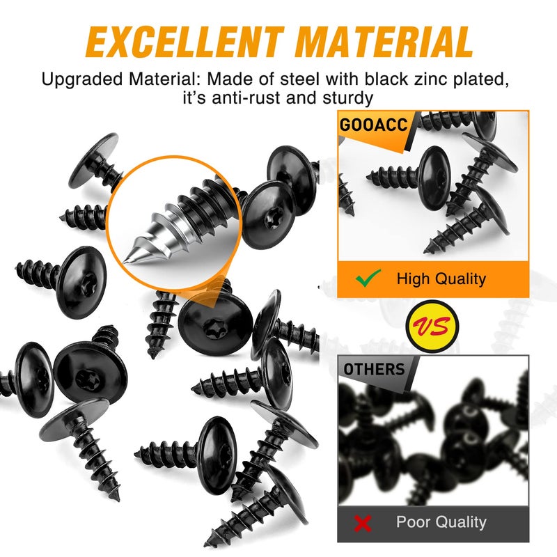 GOOACC GOOACC 25Pcs T25 M4.8×16 Torx Screw Fender Liner Splash Shield Bumper Cover Compatible with Audi Volkswagen Skoda Porsche, OEM:#N90974701  - Image 5