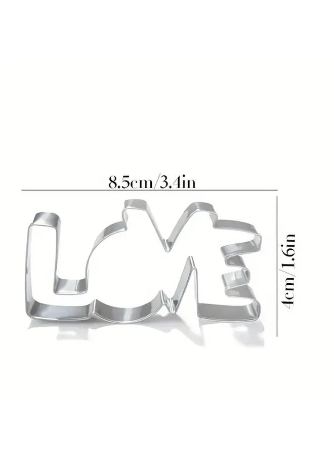 2pcs Love Cookie Cutter Stainless Steel Candy Mold Biscuit Molds Chocolate Cutters Cake Decorating Molds Baking Tools Kitchen Gadgets Kitchen Accessories For Wedding Baking Supplies - Image 3