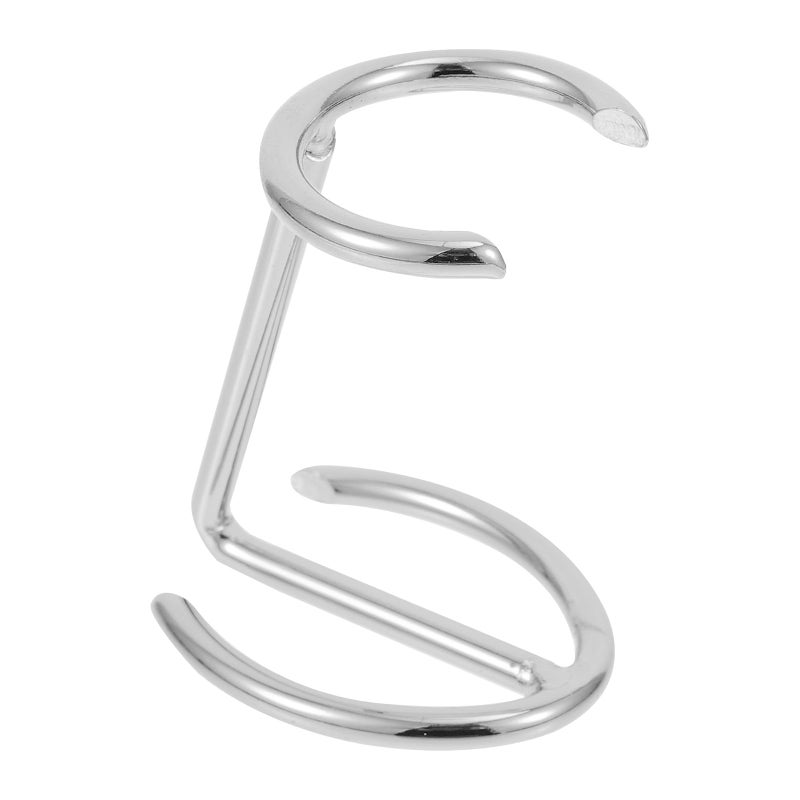 Ferroalloy Razor And Shaving Brush Stand With Hanging Hook Silver Bathroom Organizer - Image 2