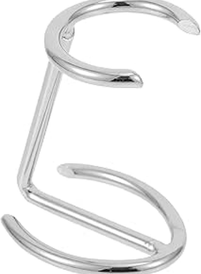 Ferroalloy Razor And Shaving Brush Stand With Hanging Hook Silver Bathroom Organizer - Image 1