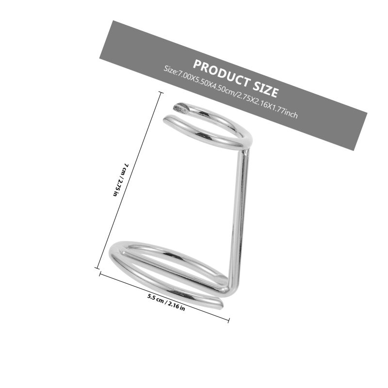 Ferroalloy Razor And Shaving Brush Stand With Hanging Hook Silver Bathroom Organizer - Image 3