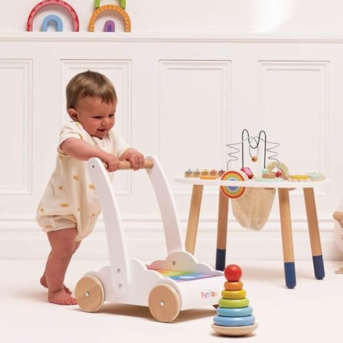 - PETILOU WOODEN EDUCATIONAL RAINBOW CLOUD WALKER TOY FOR TODDLERS AND BABIES | SUITABLE FOR A BOY OR GIRL 1 YEAR OLD + - Image 5