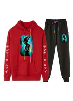 KUYING Dragon Ball Printed Casual Loose Hoodie Set  - Image 1