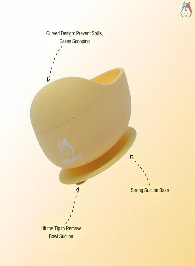 Babylief™ Silicone Baby Suction Bowl (Yellow) - Image 4