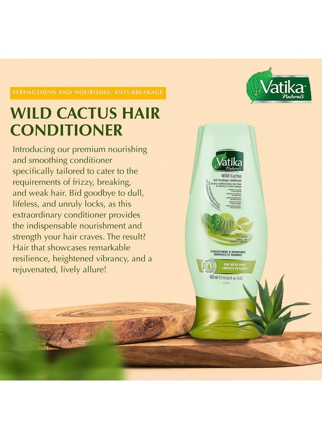 Dabur Vatika Naturals Conditioner Natural Moisturizing Hair Conditioner For Women W All Hair Types Long Curly Dry Or Color Treated Hair Scalp Hydrating Moisturizer (400Ml Bottle Wild Cactus) - Image 3