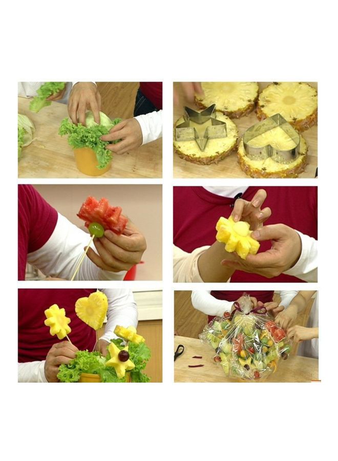 مجموعة قوالب كيك مكونة من 12 قطعة فضي 200x200مم - Image 3