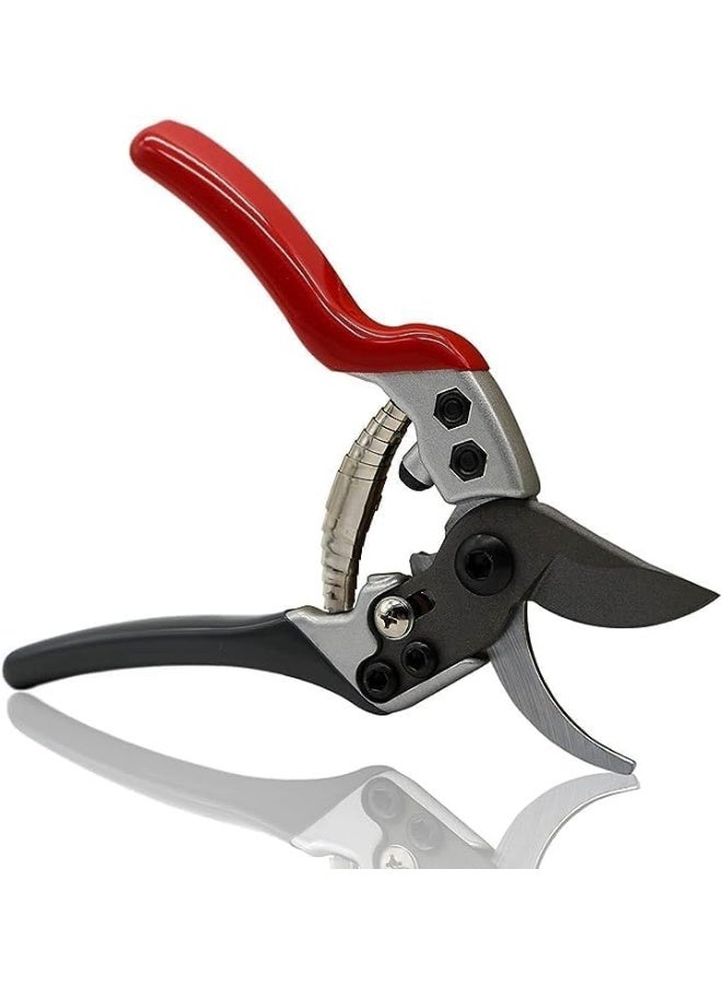 SHOWAY MCHERRY Pruning Shears Gardening Tools Garden Shears with Sharp High Carbon Steel Teflon Coated Blade and Non-slip Handles, Easy to Trim Tree Branches with Left and Right Hands for Farms 