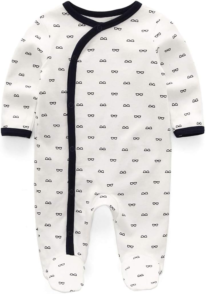 Kiddiezoom Baby and Toddler Boys' 3-Pack Snug Fit Footed Cotton One-Piece Romper Jumpsuit - Image 2