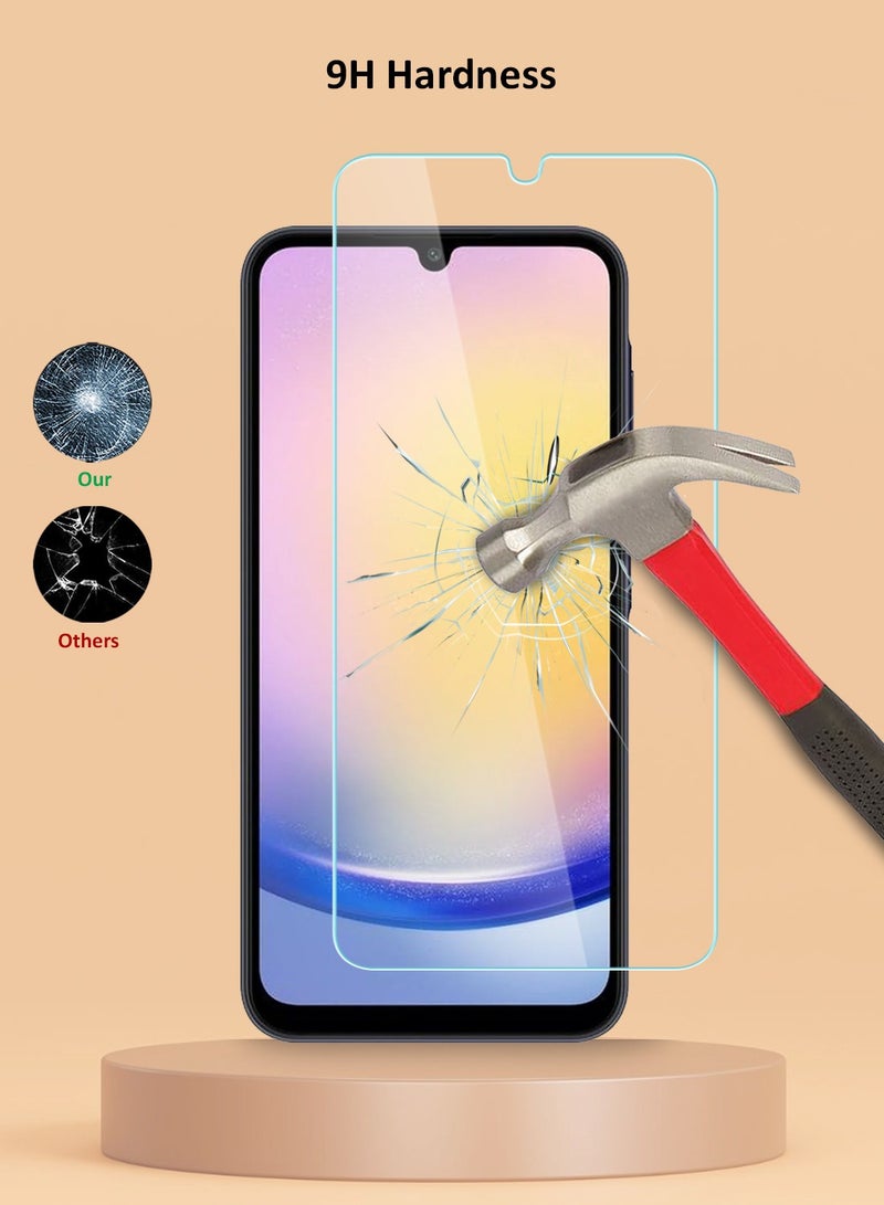 Techie واقي شاشة زجاجي مقوى عالي الدقة لهاتف Samsung Galaxy A25 - مضاد للانعكاس ومضاد للفقاعات وصلابة 9H 0.33 مم وحواف مستديرة وسهولة التركيب - Image 3