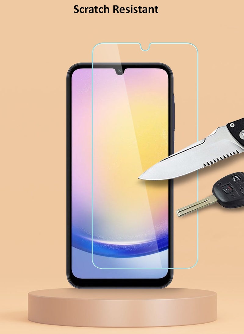 Techie واقي شاشة زجاجي مقوى عالي الدقة لهاتف Samsung Galaxy A25 - مضاد للانعكاس ومضاد للفقاعات وصلابة 9H 0.33 مم وحواف مستديرة وسهولة التركيب - Image 5