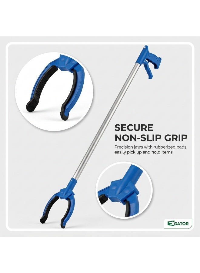 Gator Trash Grabber & Litter Nipper | Extra Long Reach Litter Picker | Hygienic Outdoor Waste Collector | 90 cm - Image 3
