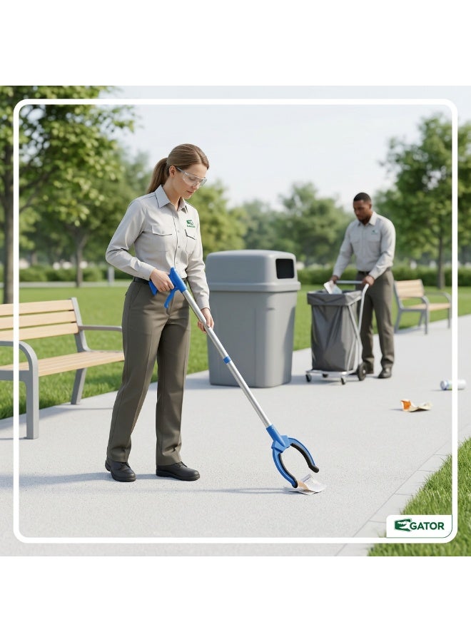 Gator Trash Grabber & Litter Nipper | Extra Long Reach Litter Picker | Hygienic Outdoor Waste Collector | 90 cm - Image 4