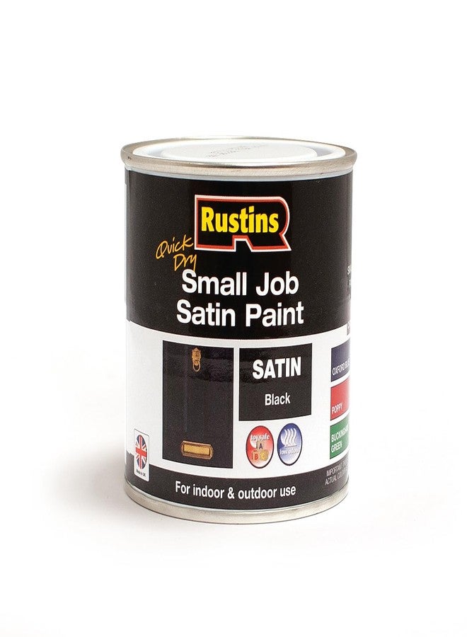 Rustins - Quick Dry Small Job Satin Paint Black 250ml - Image 2