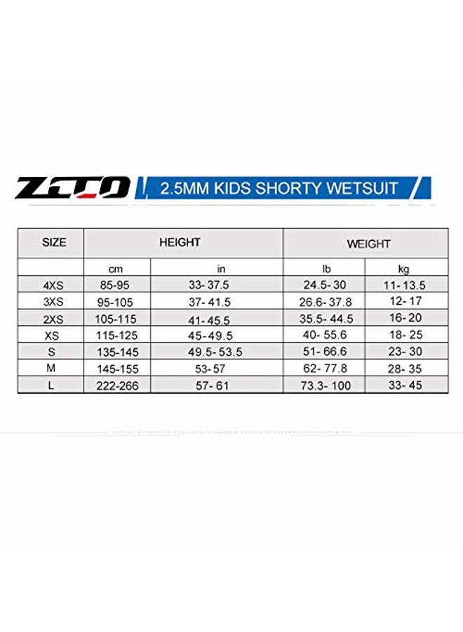 ZCCO 2.5mm Kids Shorty Wetsuit, Boys and Girls Full Body Thermal Neoprene Swimsuit, Back Zip Wet Suit for Scuba Diving, Swimming, Surfing - Image 5