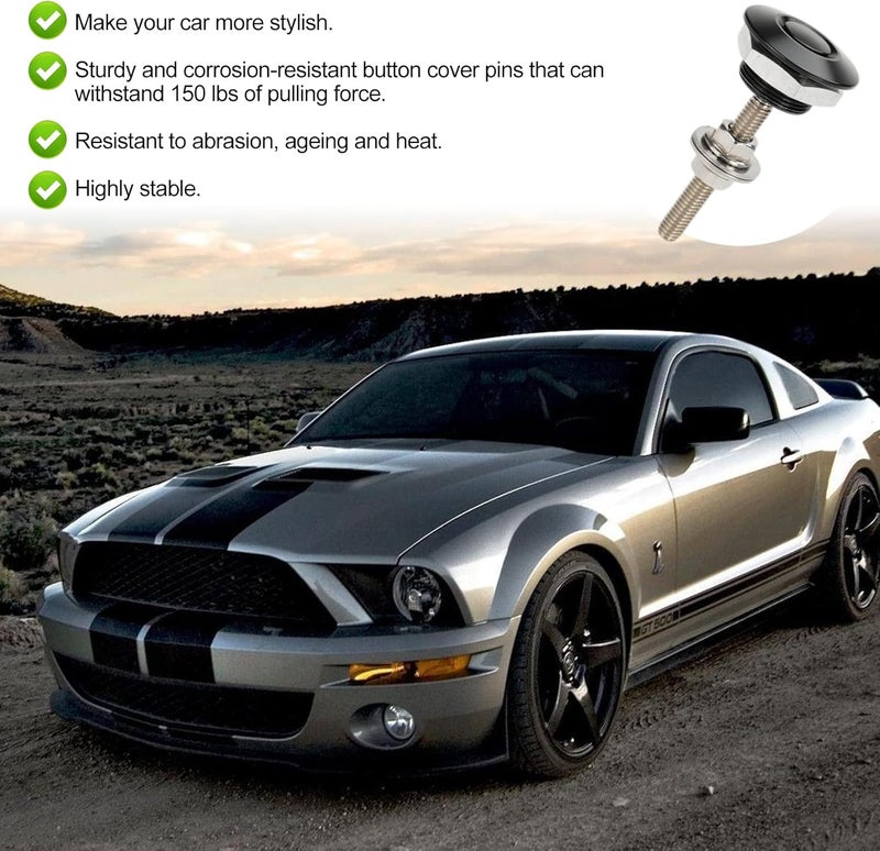 Roadtime 4 Pack Universal Bumper Quick Release Latch, Push Button Car Hood Pins Bonnet Lock Clip Kit for Car Bumpers, Hoods, Car License Plates or DIY Storage burden minimized build - Image 5