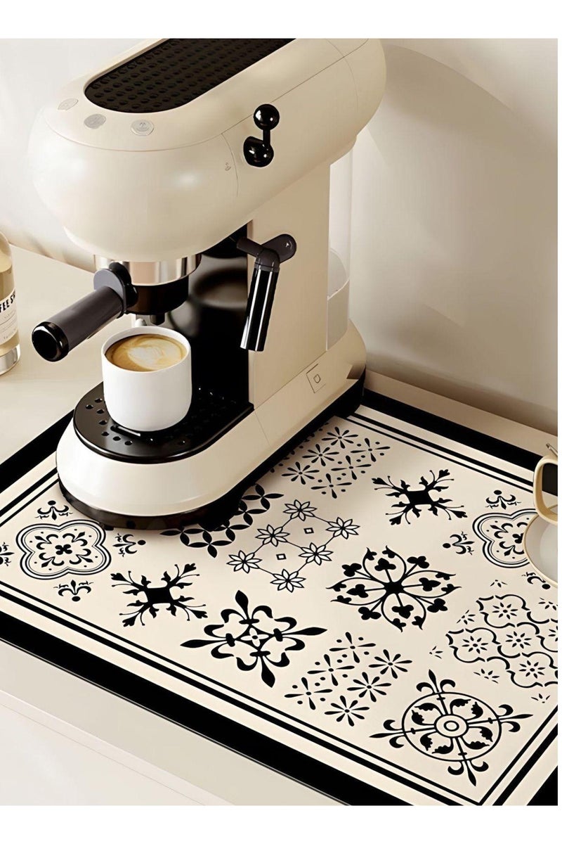 Large 40x50cm Heat Resistant & Non-Slip Silicone Coffee Mat / Table Mat - Protects Desks from Hot Cups, Mugs (Coffee, Tea) - Rectangular  - Image 1