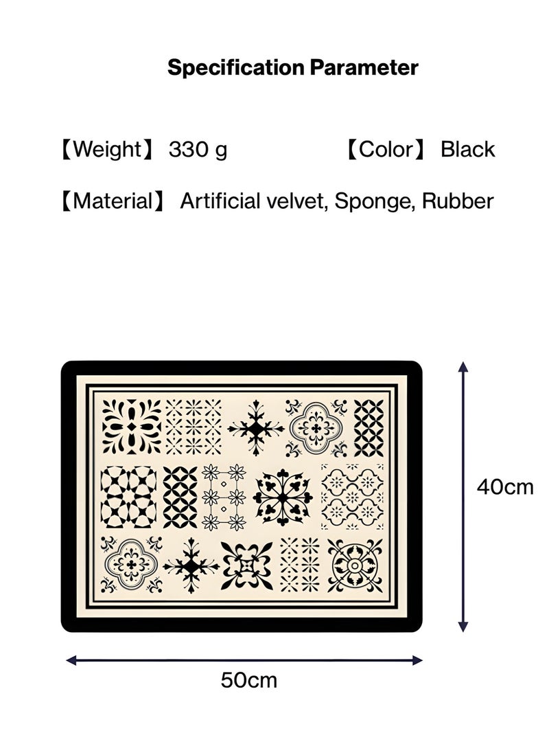 Generic - 40*50cm V60 Coffee Mat Kitchen Mat Table Mat Coffee Corner - Image 1