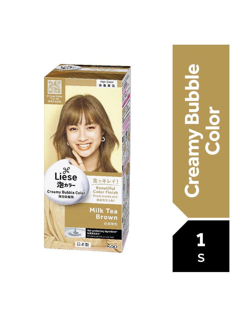 LIESE Hair Creamy Bubble Color - 34 ml Milk Tea Brown 1'S - Image 1