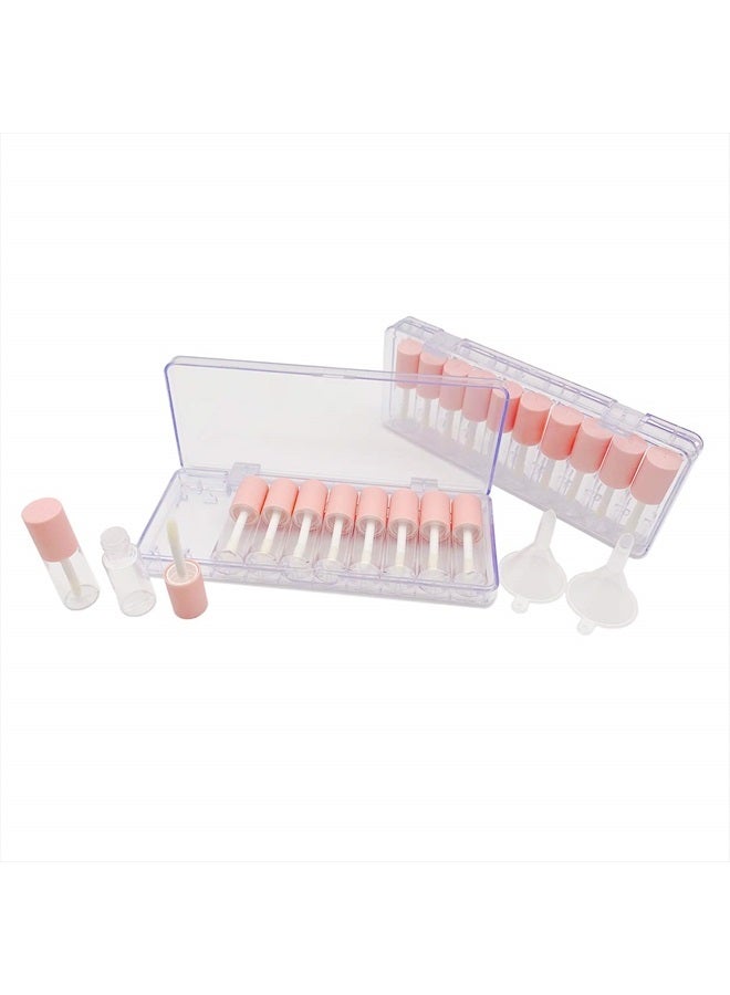 KaiLeQi Pink lip gloss tubes with wand empty bottles 3.5ml Clear Mini Refillable lip gloss containers DIY lip gloss making kit&Funnel & Rubber Stoppers (20PCS in two boxes) - Image 4