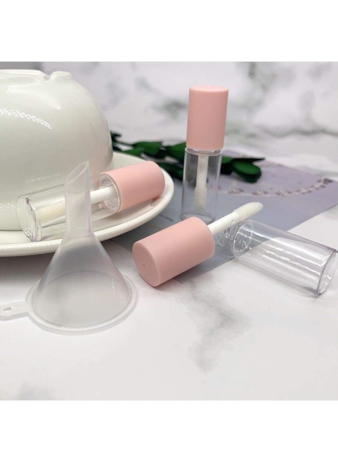 KaiLeQi Pink lip gloss tubes with wand empty bottles 3.5ml Clear Mini Refillable lip gloss containers DIY lip gloss making kit&Funnel & Rubber Stoppers (20PCS in two boxes) - Image 3