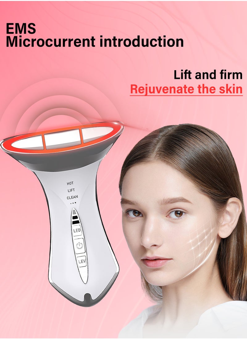 Generic LED Photo Therapy Wrinkle Removal Device, Neck & Face Microcurrent Lifting & Firming Massager, IPX6 Full Body Waterproof, with 5 LED Lights and 4 Working Modes  - Image 3
