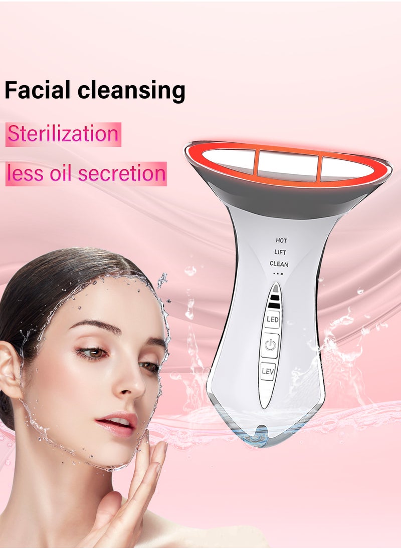 Generic LED Photo Therapy Wrinkle Removal Device, Neck & Face Microcurrent Lifting & Firming Massager, IPX6 Full Body Waterproof, with 5 LED Lights and 4 Working Modes  - Image 4