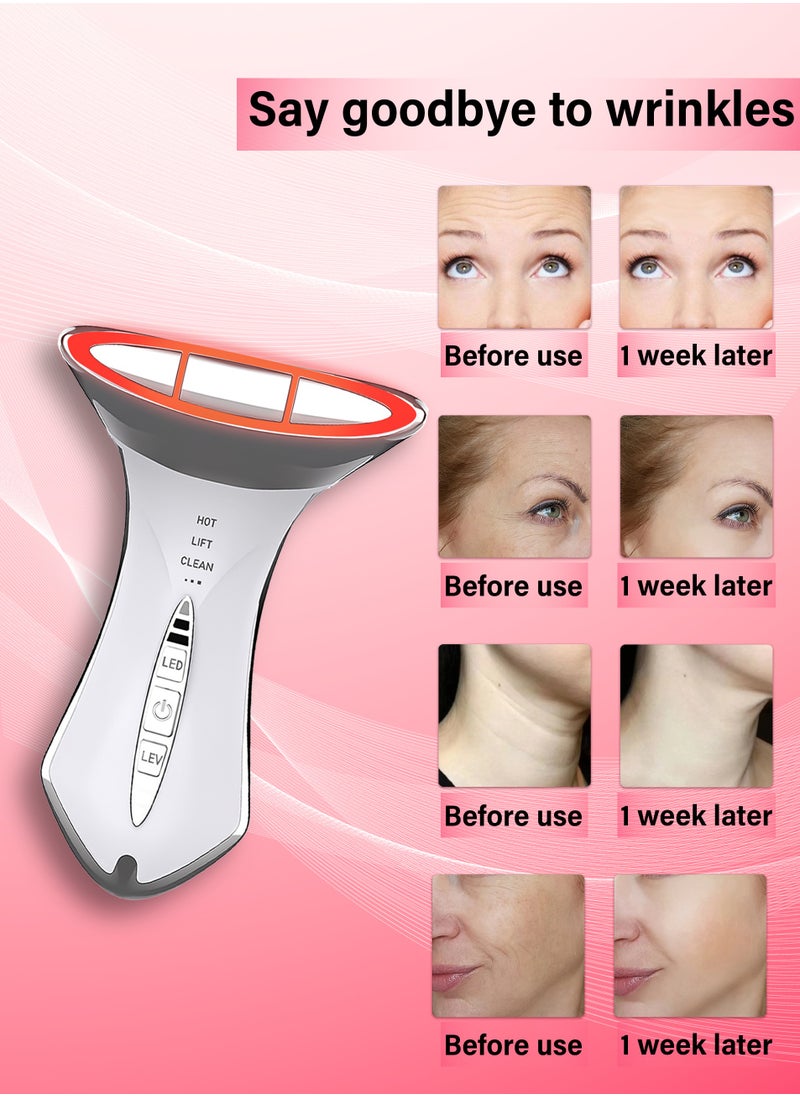 Generic LED Photo Therapy Wrinkle Removal Device, Neck & Face Microcurrent Lifting & Firming Massager, IPX6 Full Body Waterproof, with 5 LED Lights and 4 Working Modes  - Image 5
