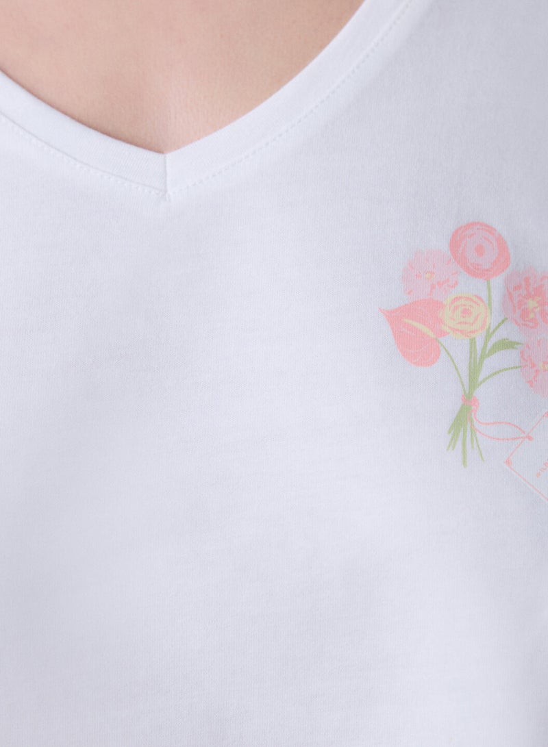 Penti Cute Floral Cotton Capri Pyjama Set - Image 4