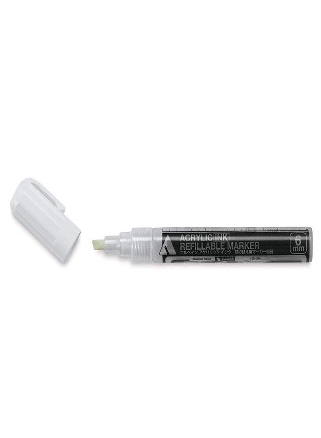 Holbein Acrylic Empty Markers & Nibs - Refillable Markers, 6mm Chisel Tip