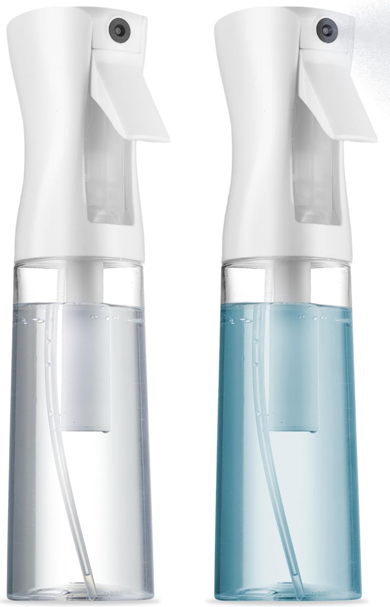 Super 2 Pack Continuous Spray Bottle for hair - 10 Oz Ultra Fine Mist Sprayer | Water Spray Bottle For Hair Mister Spray Bottle | Hair Spray Bottles For Hairstyling, Cleaning, Salons (2pk 10oz) - Image 1