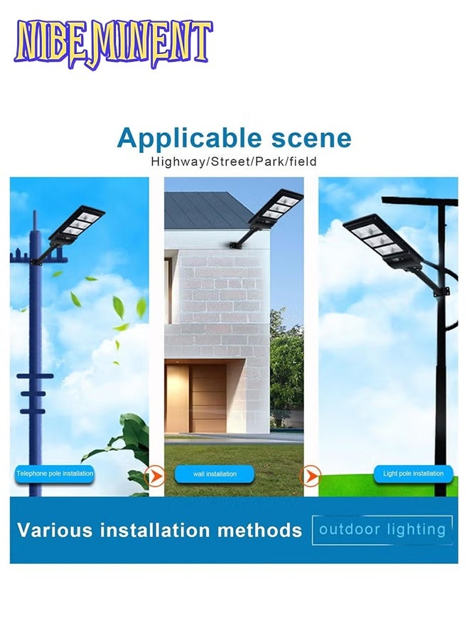 NIBEMINENT Solar Lights Outdoor Remote Solar Led Flood Light Waterproof With Charger Solar Lights Indoor Outdoor Light Solar Lights Garden Street Lighting 600W Solar Light (black) - Image 5