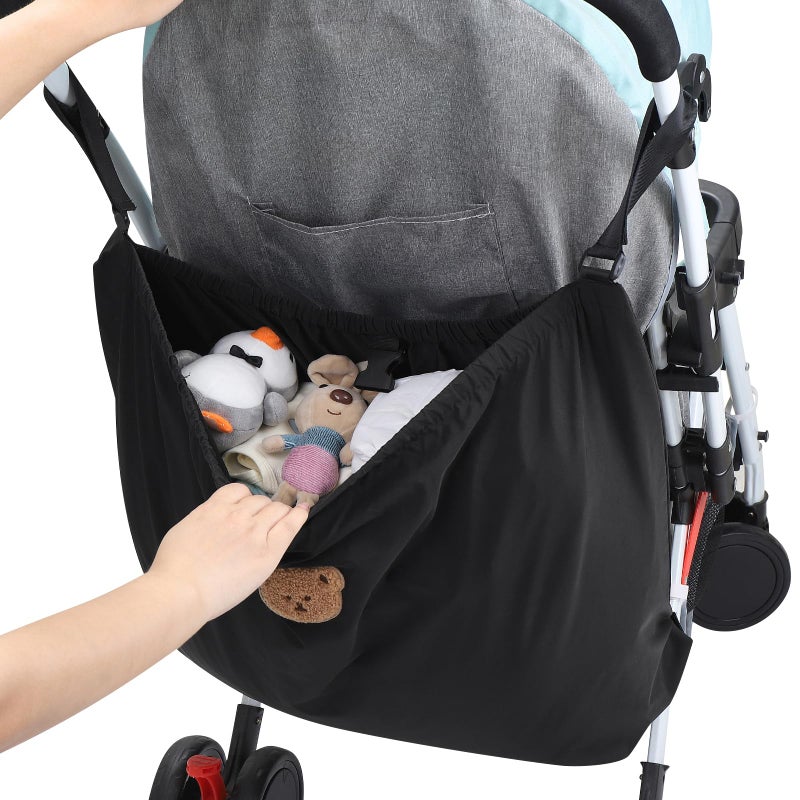 Accmor Universal Stroller Organizer, Large Storage Stroller Bag Fits for Uppababy, Nuna, Britax, Doona Strollers, Non-Slip Adjustable Storage Caddy Accessories for Stroller Crib - Image 2