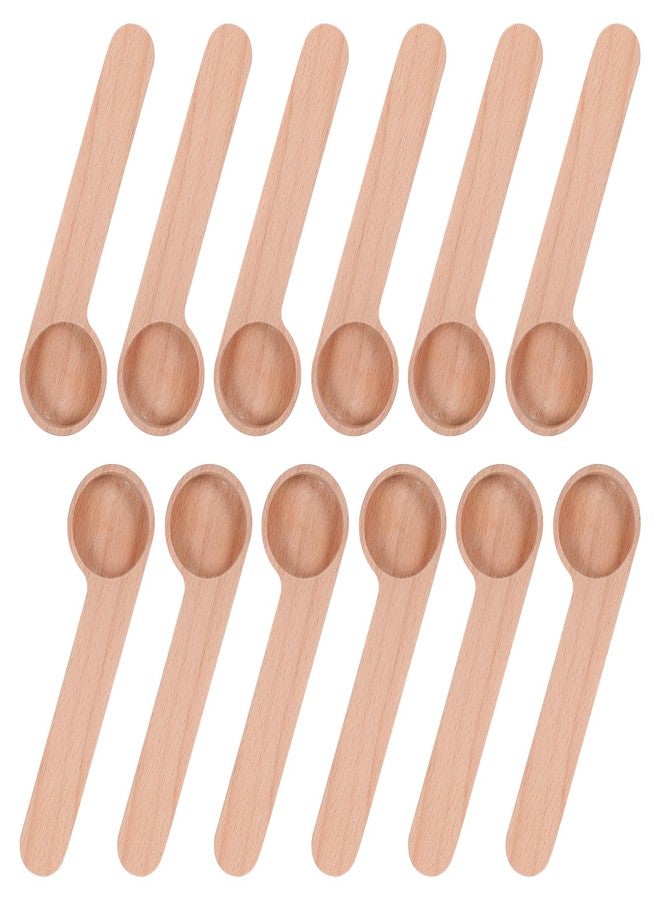Tobeelec مجموعة من 12 قطعة من ملاعق القهوة الخشبية مع مشابك للأكياس، ملعقة قياس خشبية مع أداة لإغلاق الأكياس، ملاعق قهوة خشبية للبرطمانات والعلب، ملعقة قياس وإغلاق أكياس 2 في 1 لحبوب البن، قهوة الإسبريسو، والشاي - Image 1