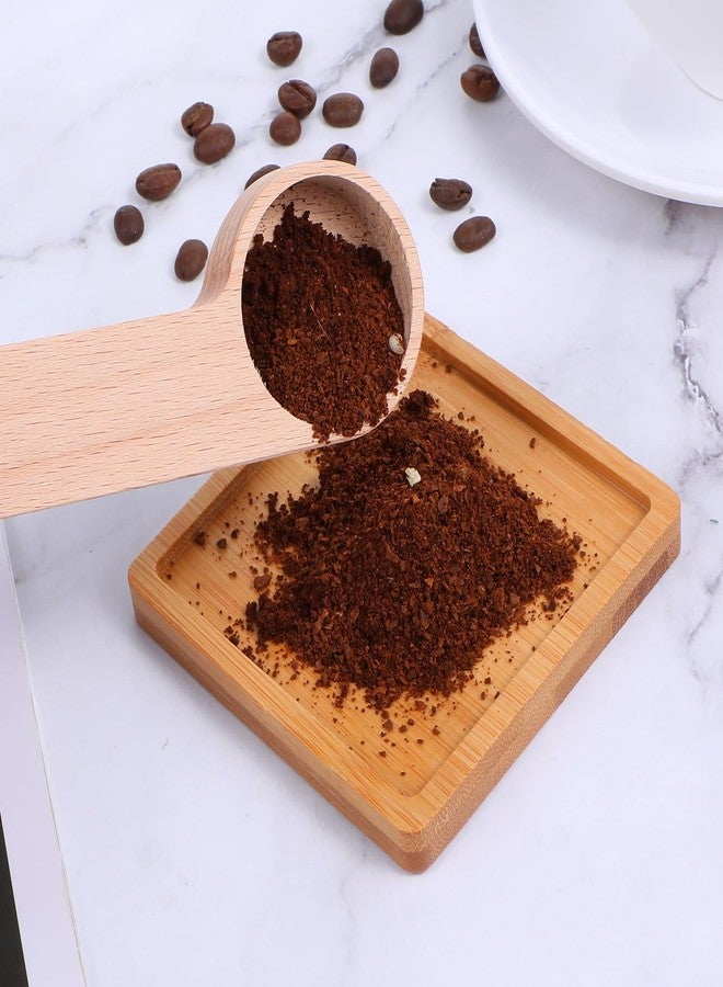 Tobeelec مجموعة من 12 قطعة من ملاعق القهوة الخشبية مع مشابك للأكياس، ملعقة قياس خشبية مع أداة لإغلاق الأكياس، ملاعق قهوة خشبية للبرطمانات والعلب، ملعقة قياس وإغلاق أكياس 2 في 1 لحبوب البن، قهوة الإسبريسو، والشاي - Image 4