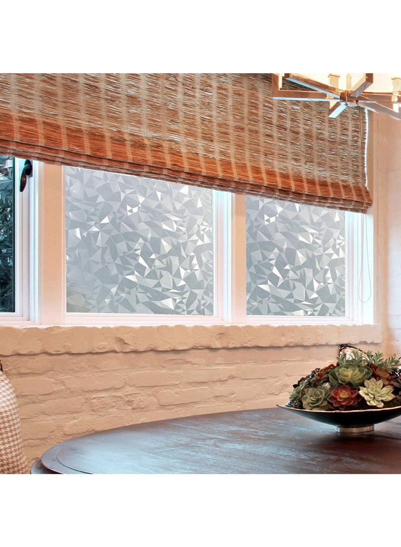 Y&D Window Film Decorative Privacy No Glue Geometric Pattern Glass Sticker For Door Home House Ofiice Heat Control Anti UV 120 x 200 cm  - Image 4