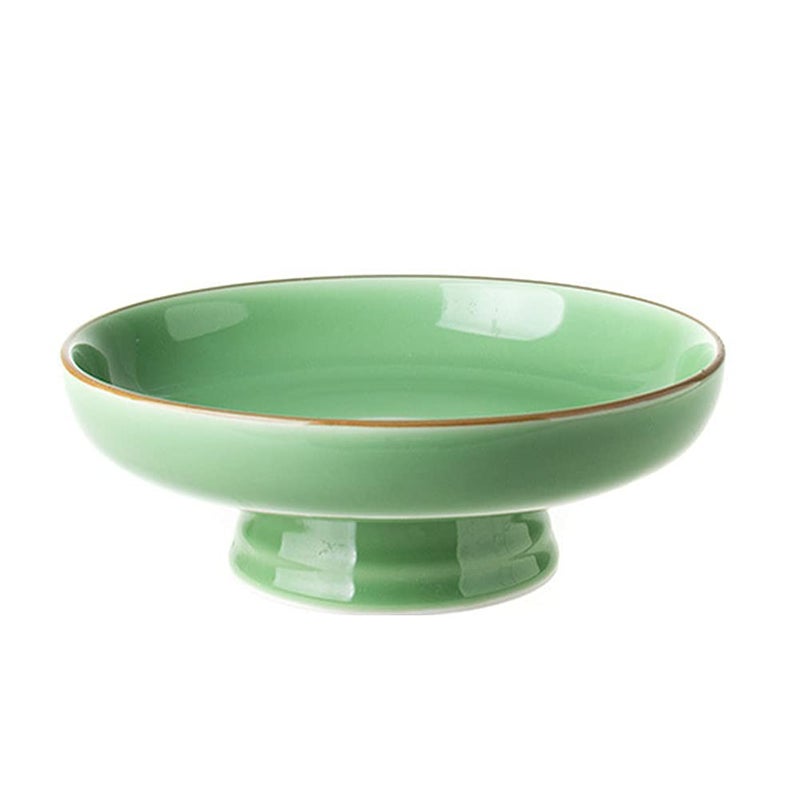 Kelendle Ceramic Footed Bowl Round Pedestal Bowl Decorative Fruit Dish Holder Dessert Display Stand for Kitchen Counter Centerpiece Table Decor Serving Fruit Tray - Image 5