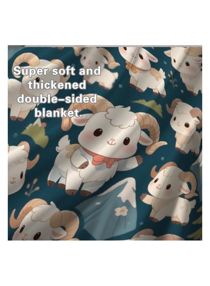 عام بطانية رقيقة من الفانيلا (دافئة ومريحة، ومناسبة للنوم واستخدام الألعاب وإزالة الغبار ومقاومة للرمل) 150 سم * 200 سم - 511 - Image 5