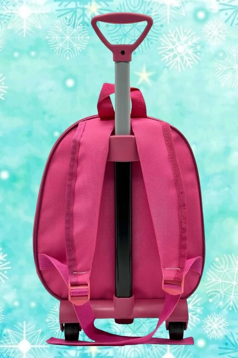 Tezzgelsin Girls Kindergarten Nursery Wheeled Embossed Eva Color Printed Backpack and School Bag