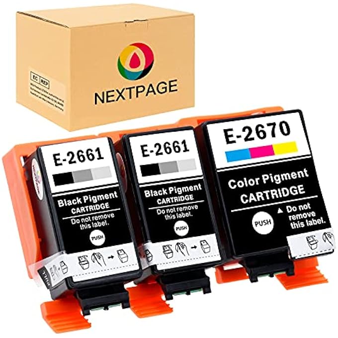 T2661 T2670 INK CARTRIDGES 266 267 FOR EPSON PRINTER WORKFORCE WF-100W WF-110W PRINTER FOUR COLORS INK - Image 2